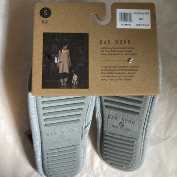 Rae Dunn BLESSED. scuff slippers | small (size 7-8) - Picture 5 of 5